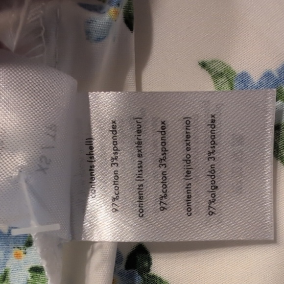 WeWoreWhat Ruffle Collar Button-Up Top Watercolor Ditsy Sz XS NWT - Picture 10 of 11